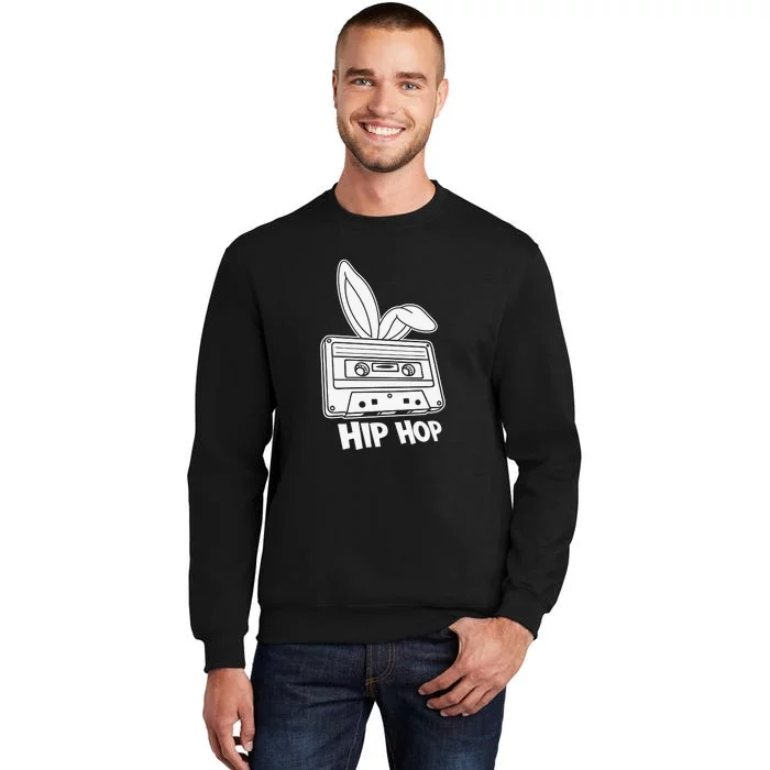 Cassette Easter Hip Hop Happy Easter Cute Ears Bunny Girl Women Sweatshirt