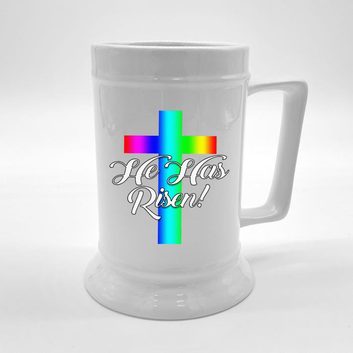 Christian Easter He Has Risen Gift Idea Jesus Front & Back Beer Stein