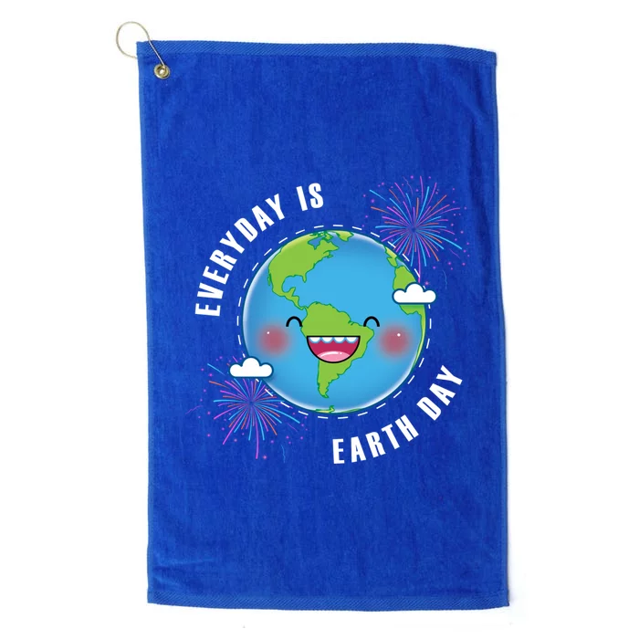 Cute Everyday Is Earth Day Climate Change Awareness Gift Platinum Collection Golf Towel