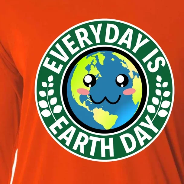 Cute Everyday Is Earth Day Environtal Eco Planet Gift Cooling Performance Long Sleeve Crew