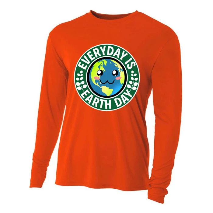 Cute Everyday Is Earth Day Environtal Eco Planet Gift Cooling Performance Long Sleeve Crew