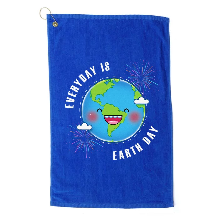 Cute Everyday Is Earth Day Climate Change Awareness Gift Platinum Collection Golf Towel