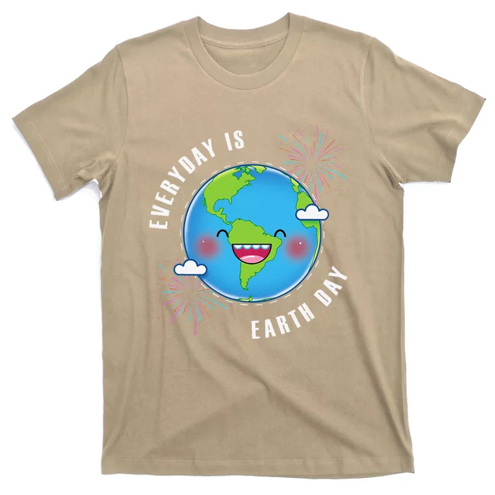 Cute Everyday Is Earth Day Climate Change Awareness Gift T-Shirt