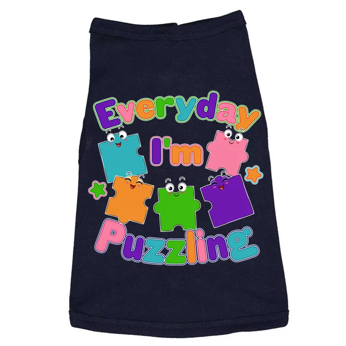 Cute Everyday I'm Puzzling Autism Awareness Doggie Tank