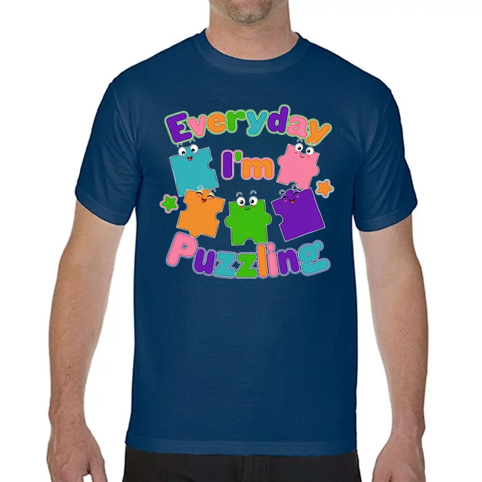 Cute Everyday I'm Puzzling Autism Awareness Comfort Colors T-Shirt