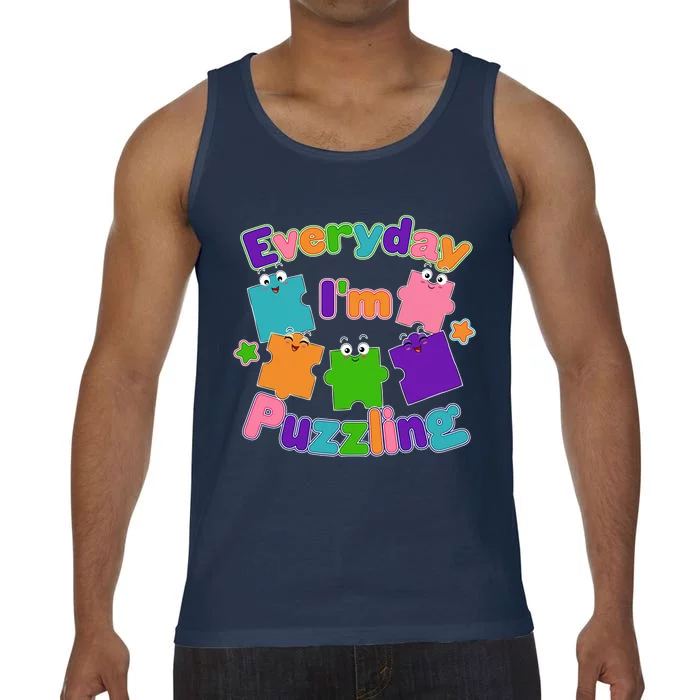 Cute Everyday I'm Puzzling Autism Awareness Comfort Colors® Tank Top