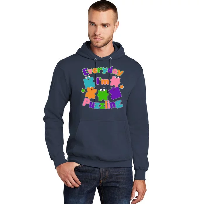 Cute Everyday I'm Puzzling Autism Awareness Tall Hoodie