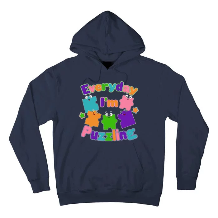 Cute Everyday I'm Puzzling Autism Awareness Tall Hoodie