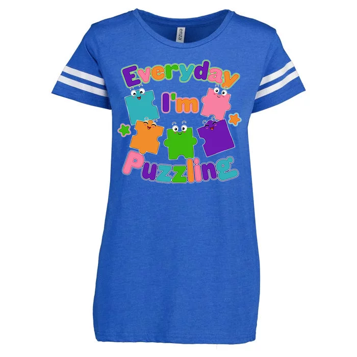 Cute Everyday I'm Puzzling Autism Awareness Enza Ladies Jersey Football T-Shirt