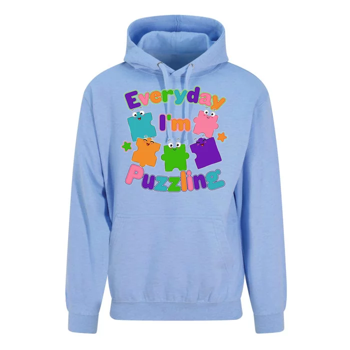 Cute Everyday I'm Puzzling Autism Awareness Unisex Surf Hoodie