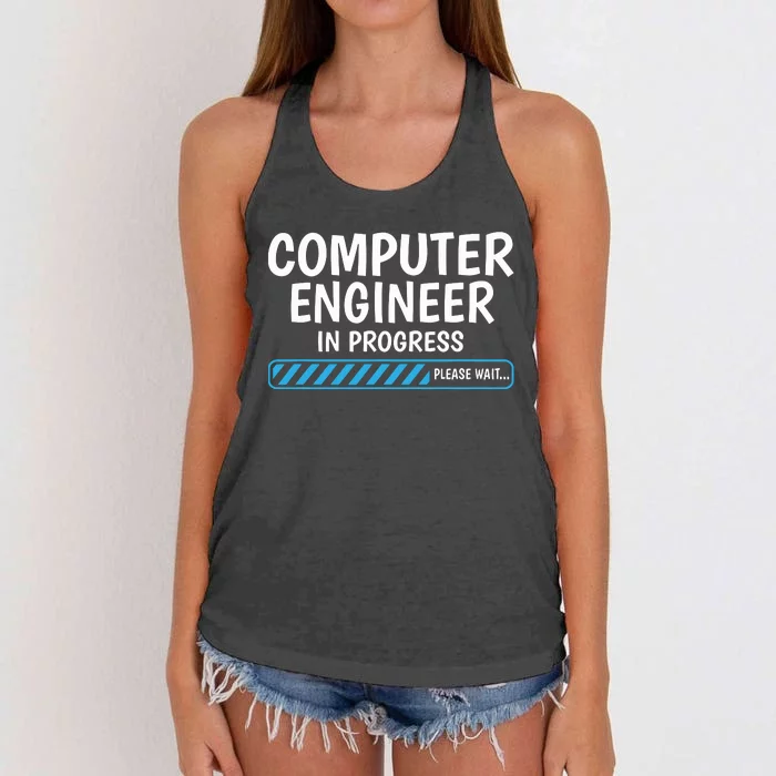 Computer Engineer In Progress Future Computer Engineer Women's Knotted Racerback Tank