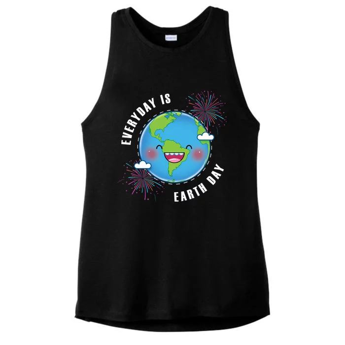 Cute Everyday Is Earth Day Climate Change Awareness Gift Ladies Tri-Blend Wicking Tank