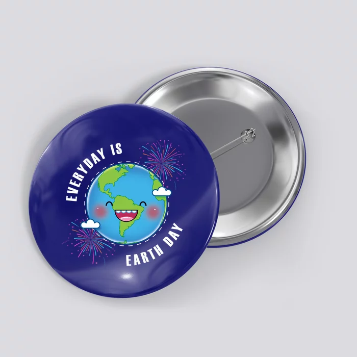 Cute Everyday Is Earth Day Climate Change Awareness Gift Button