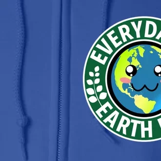 Cute Everyday Is Earth Day Environtal Eco Planet Gift Full Zip Hoodie