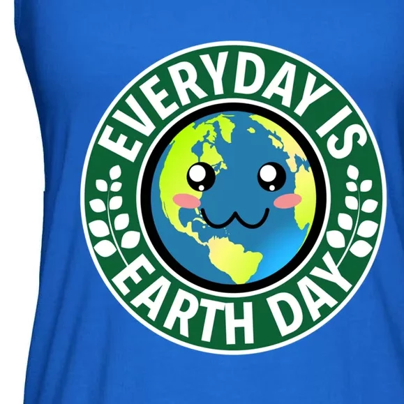 Cute Everyday Is Earth Day Environtal Eco Planet Gift Ladies Essential Flowy Tank