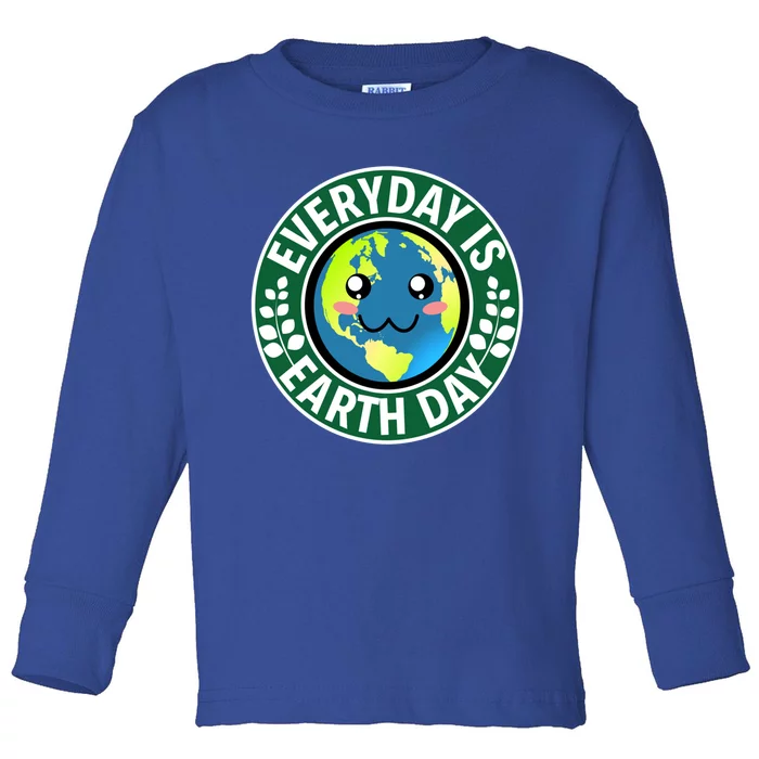 Cute Everyday Is Earth Day Environtal Eco Planet Gift Toddler Long Sleeve Shirt