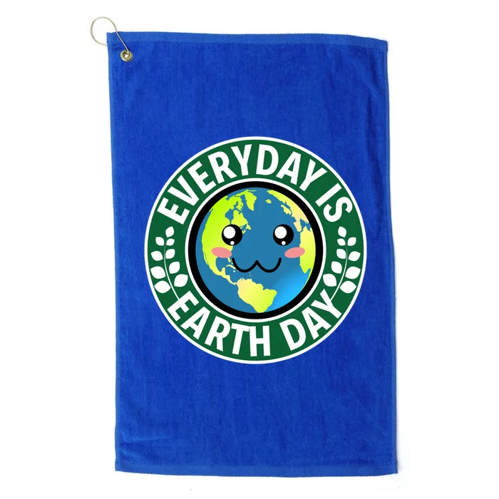 Cute Everyday Is Earth Day Environtal Eco Planet Gift Platinum Collection Golf Towel