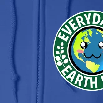 Cute Everyday Is Earth Day Environtal Eco Planet Gift Full Zip Hoodie