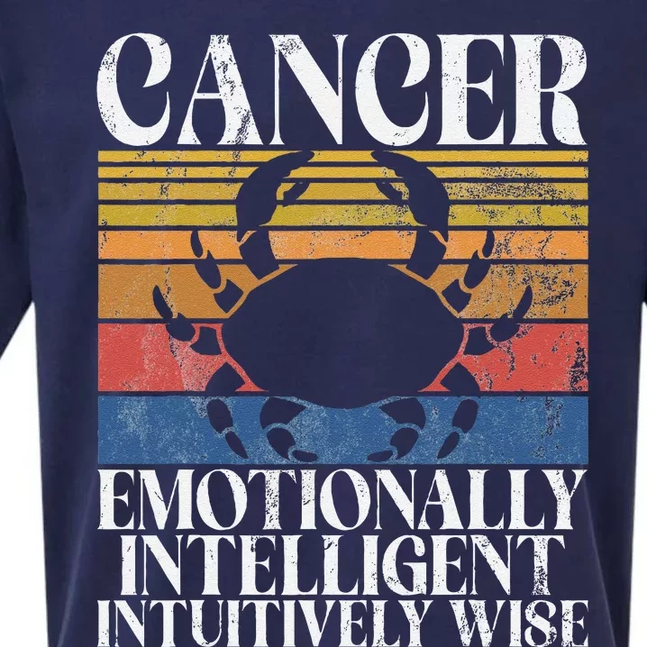 Cancer Emotionally Intelligent Intuitively Wise Cancer Sueded Cloud Jersey T-Shirt