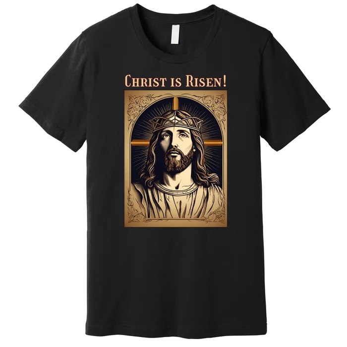 Christian Easter Jesus Christ Is Risen Premium T-Shirt