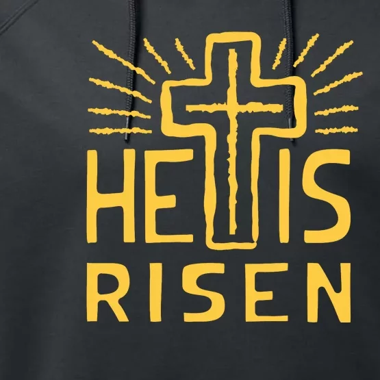 Christian Easter Jesus Christ Is Risen Performance Fleece Hoodie