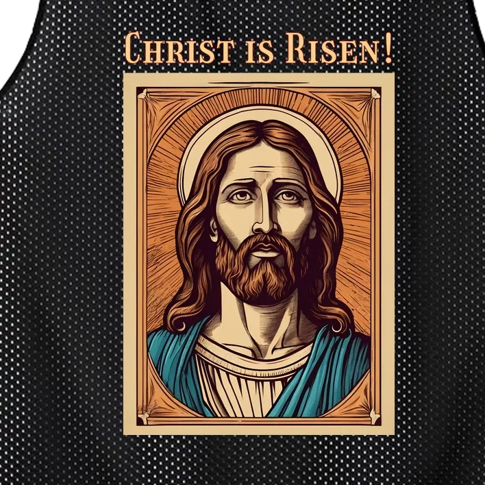 Christian Easter Jesus Christ Is Risen Mesh Reversible Basketball Jersey Tank