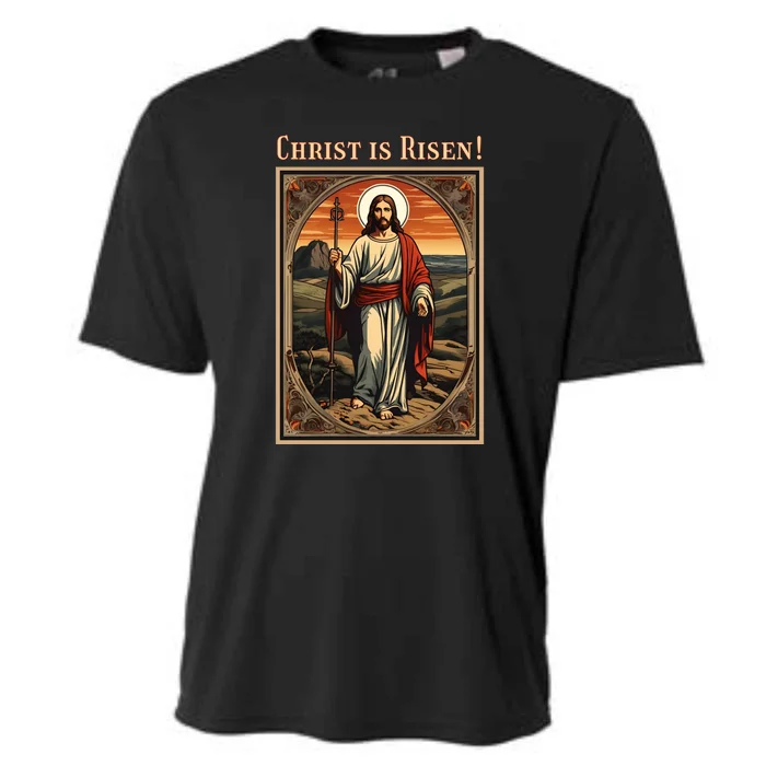 Christian Easter Jesus Christ Is Risen Cooling Performance Crew T-Shirt