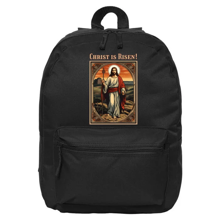 Christian Easter Jesus Christ Is Risen 16 in Basic Backpack