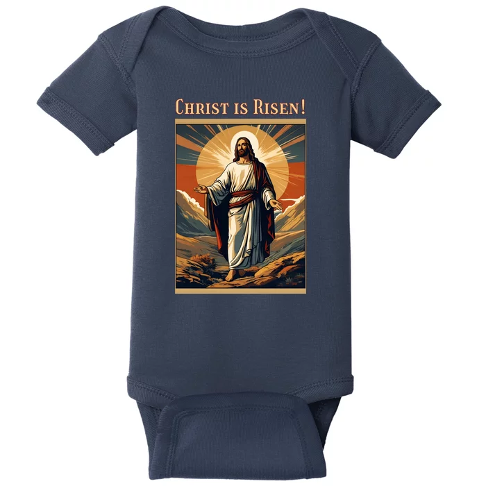 Christian Easter Jesus Christ Is Risen Baby Bodysuit