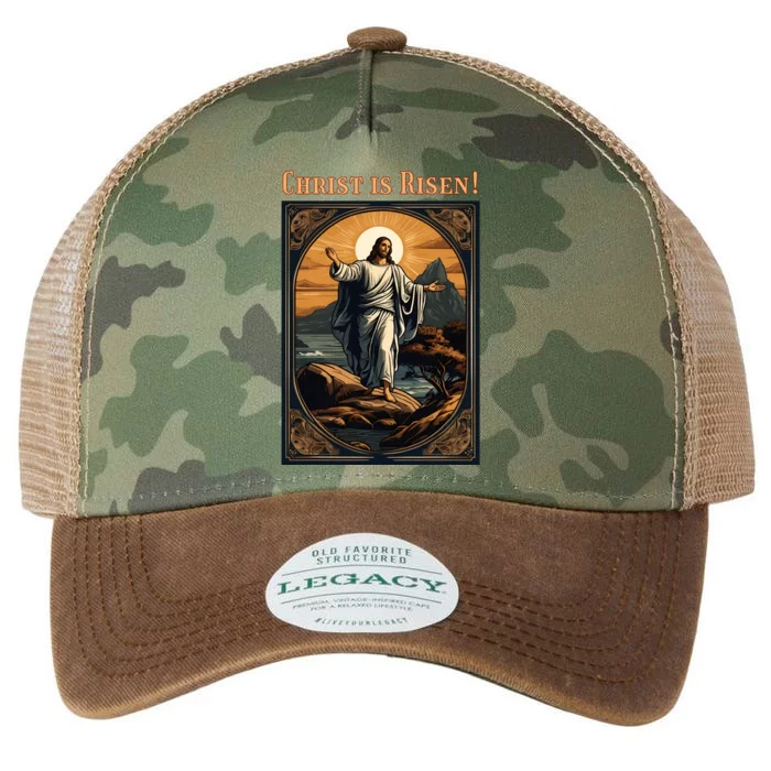 Christian Easter Jesus Christ Is Risen Legacy Tie Dye Trucker Hat