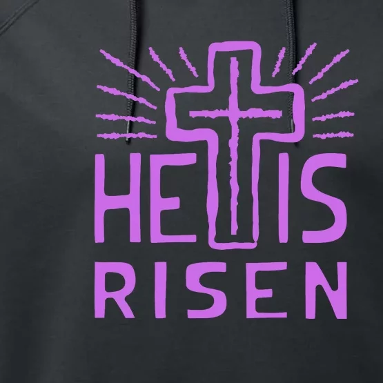 Christian Easter Jesus Christ Is Risen Performance Fleece Hoodie