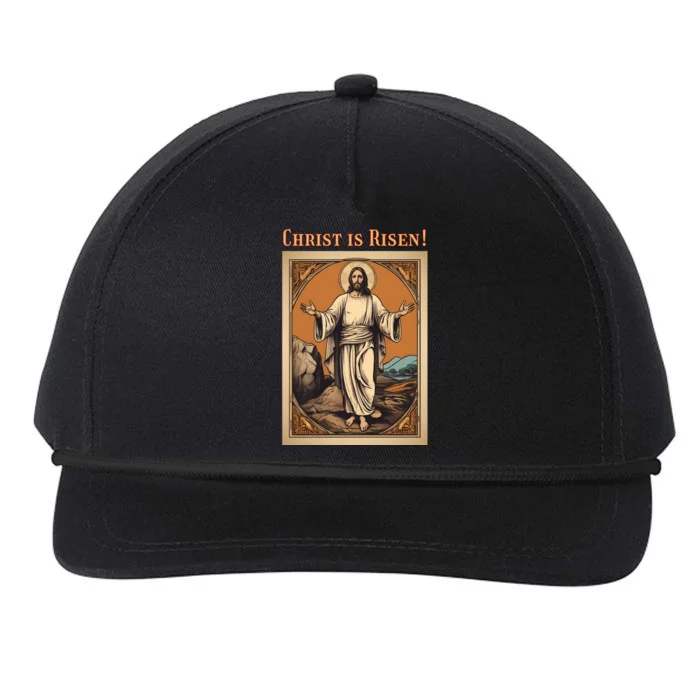 Christian Easter Jesus Christ Is Risen Snapback Five-Panel Rope Hat