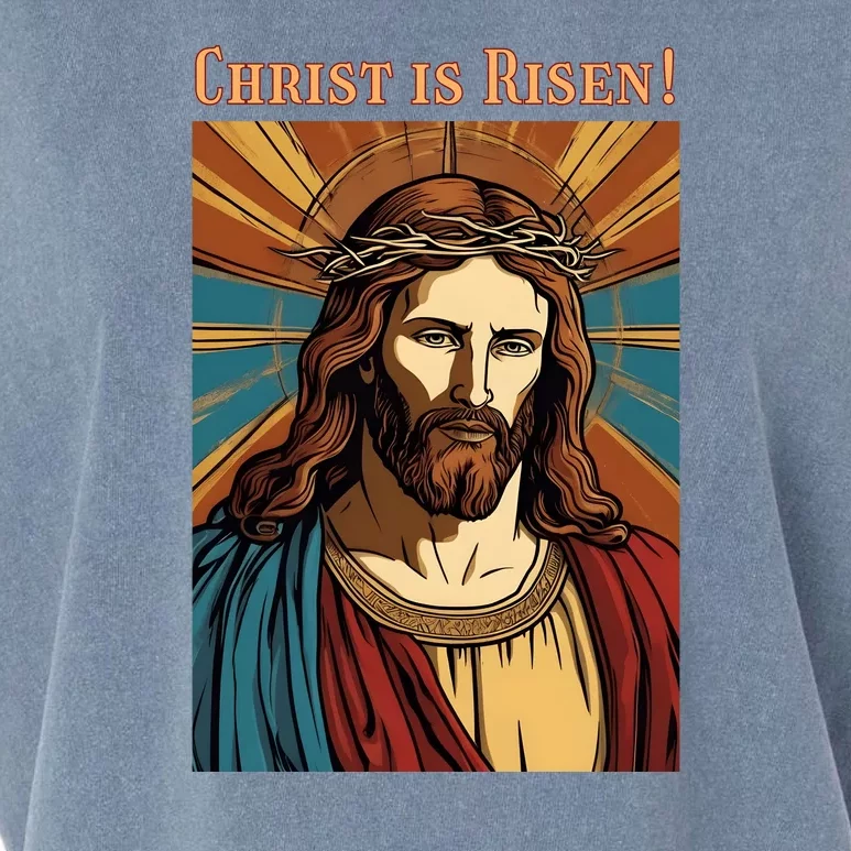 Christian Easter Jesus Christ Is Risen Garment-Dyed Women's Muscle Tee