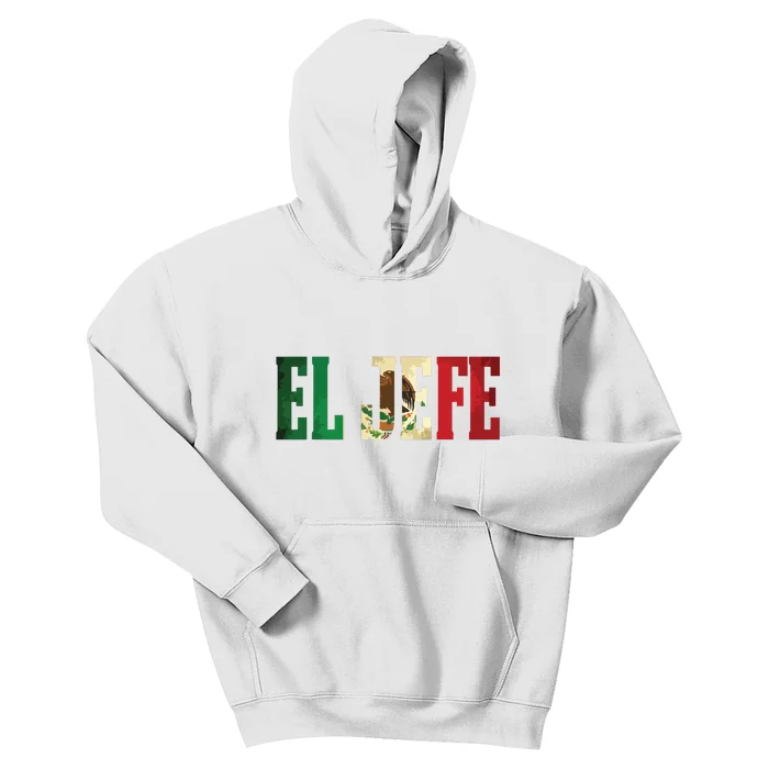 Cool EL JEFE Mexican Mexican Flag For Kids Hoodie