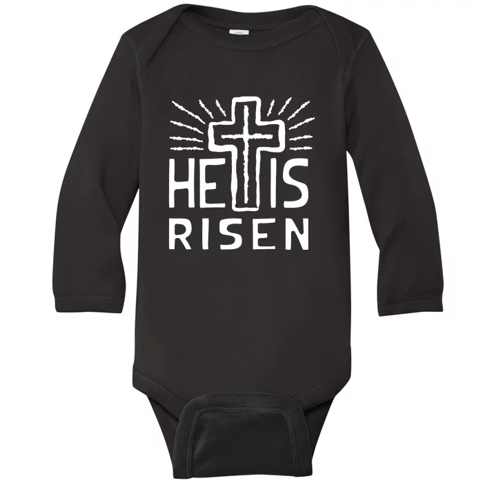 Christian Easter Jesus Christ Is Risen Baby Long Sleeve Bodysuit