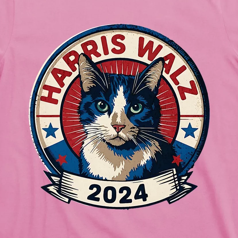 Cat Election Kamala Harris Tim Waltz T-Shirt