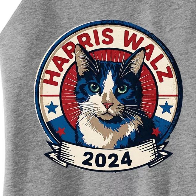 Cat Election Kamala Harris Tim Waltz Women’s Perfect Tri Rocker Tank