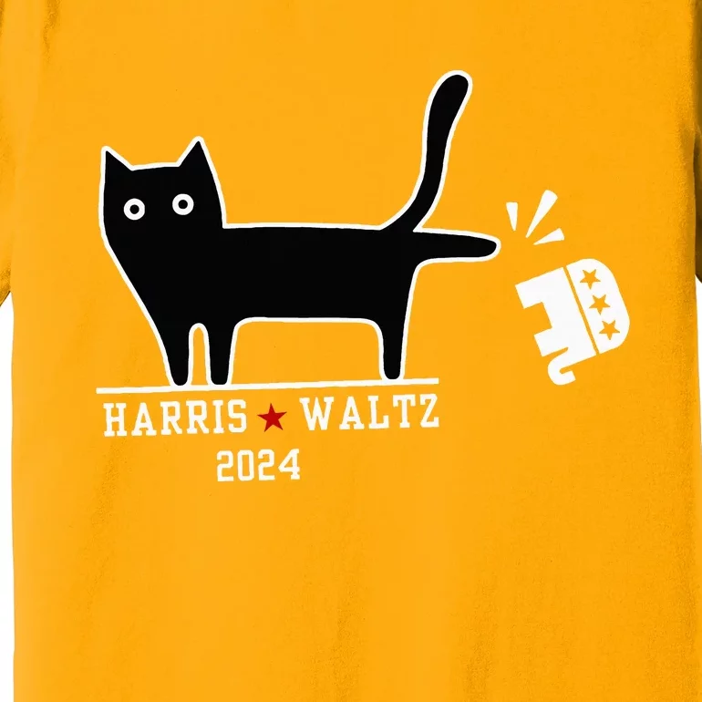 Cat Election Kamala Harris Tim Waltz Premium T-Shirt