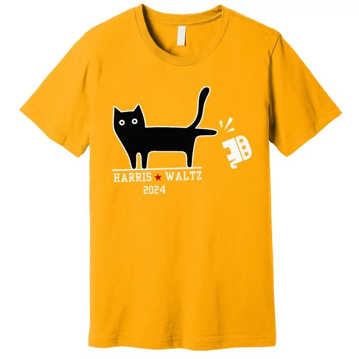 Cat Election Kamala Harris Tim Waltz Premium T-Shirt