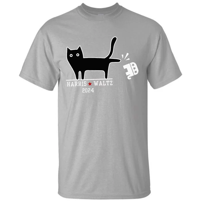 Cat Election Kamala Harris Tim Waltz Tall T-Shirt