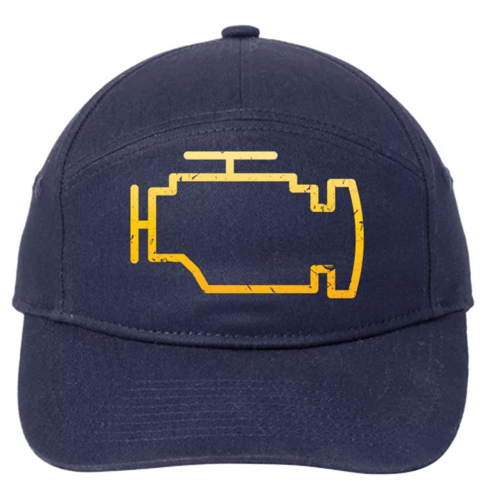 Check Engine Light Funny Mechanic Car Meaningful Gift 7-Panel Snapback Hat