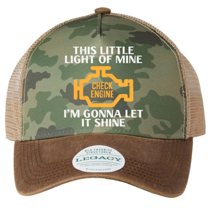 Check Engine Light Shine Funny Car Auto Mechanic Garage Legacy Tie Dye Trucker Hat