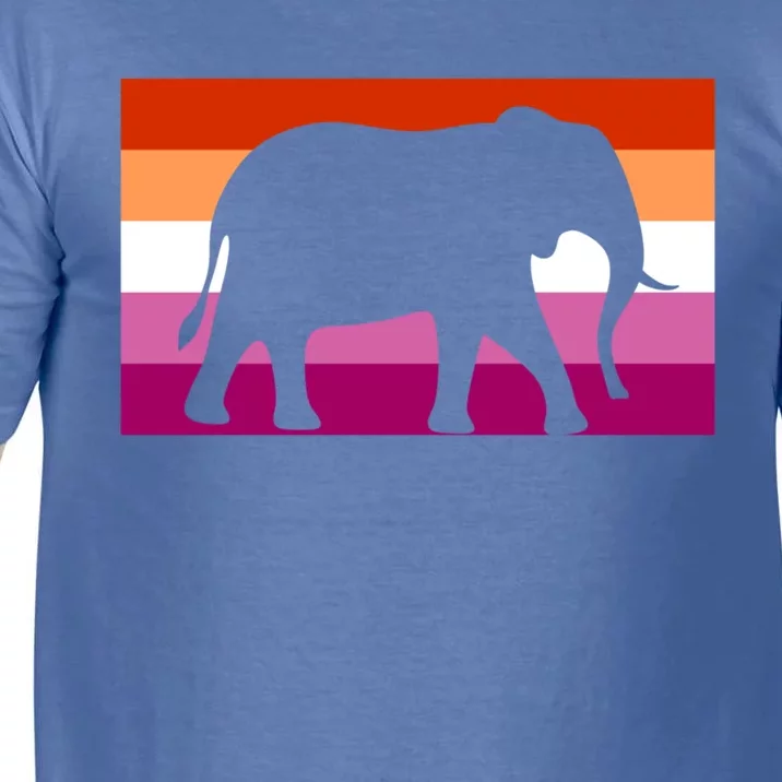 Cute Elephant Love Gay Lesbian Pride Flag Stuff Art Mom Cool Gift Comfort Colors T-Shirt