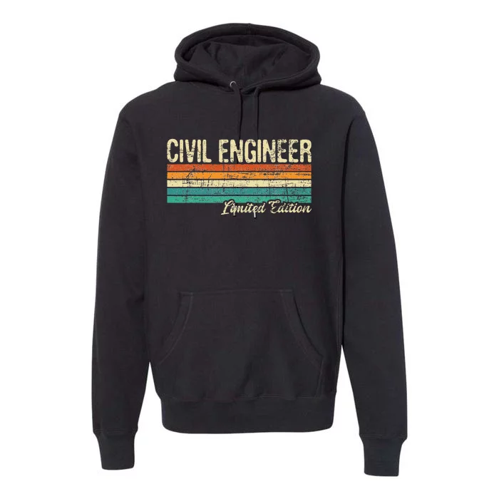 Civil Engineer Ltd Edition Bridge Builder Engineering Premium Hoodie