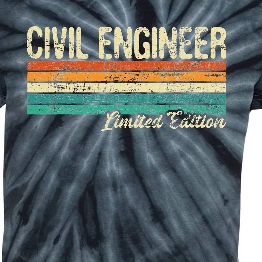 Civil Engineer Ltd Edition Bridge Builder Engineering Kids Tie-Dye T-Shirt