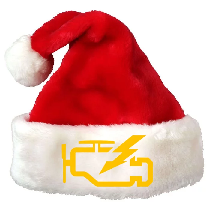 Check Engine Light Funny Automotive Mechanic Funny Gift Premium Christmas Santa Hat