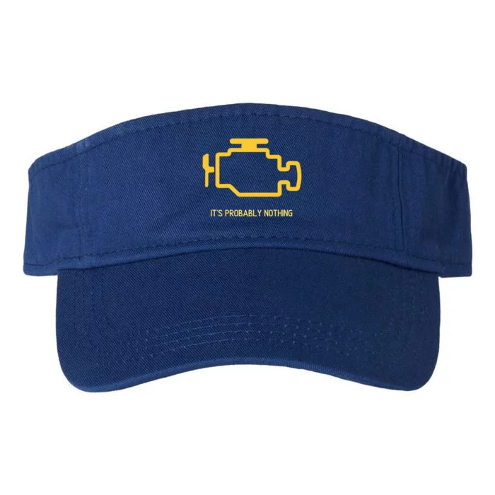 Check Engine Light Meme Meaningful Gift Valucap Bio-Washed Visor