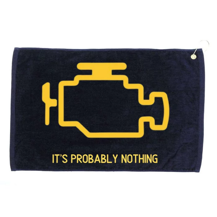 Check Engine Light Meme Meaningful Gift Grommeted Golf Towel