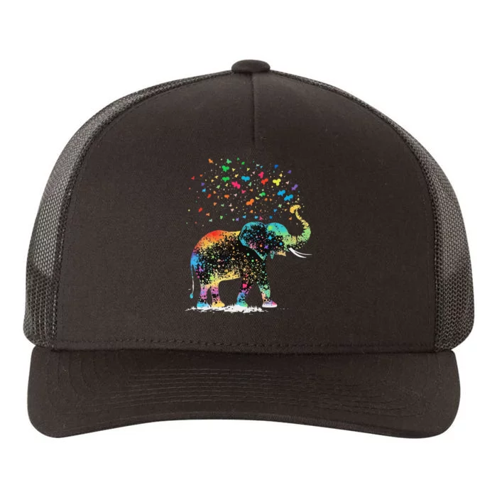 Cute Elephant Lover Animal On Elephant Yupoong Adult 5-Panel Trucker Hat