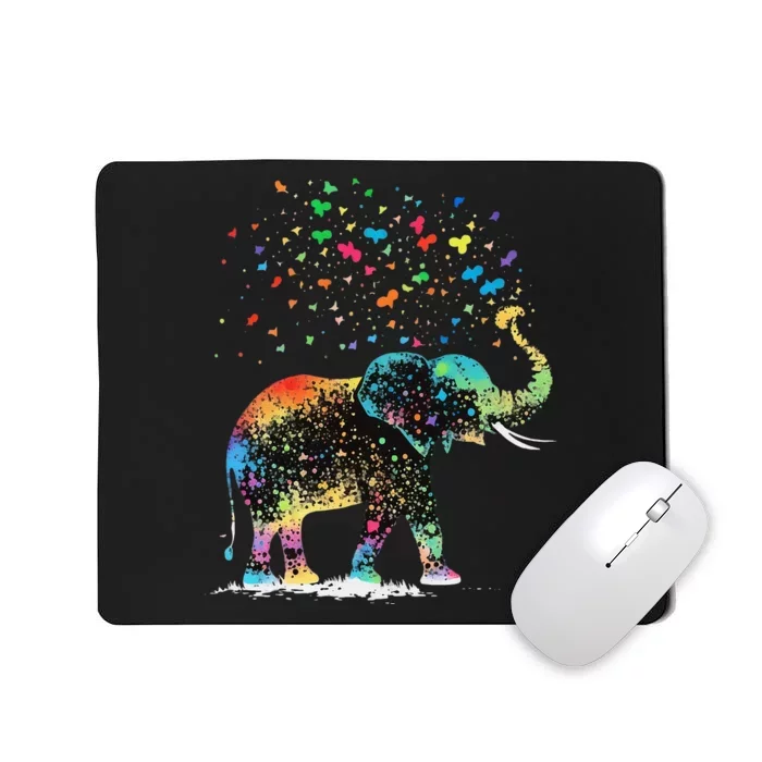 Cute Elephant Lover Animal On Elephant Mousepad